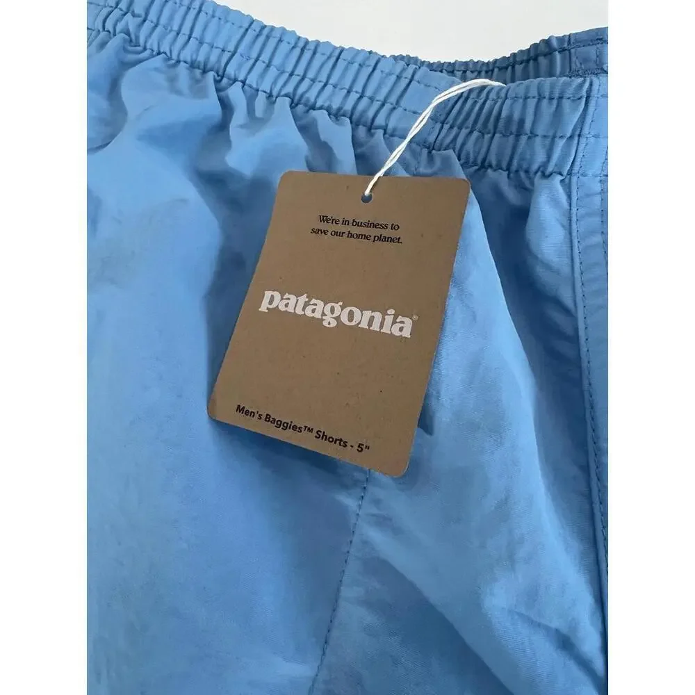 $65 Patagonia Baggies Shorts 5 Inch Lined Light /Dark Blue 57022 Men's Size XL
